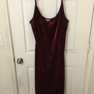 velvet fitted dress